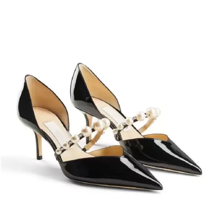 

Elegant Women's Bee Crystal Embellishment pointed-toe pumps Sandals Pumps Sexy Point-toe Women Ankle Strap High Heels Luxury Ladies Slipper Party