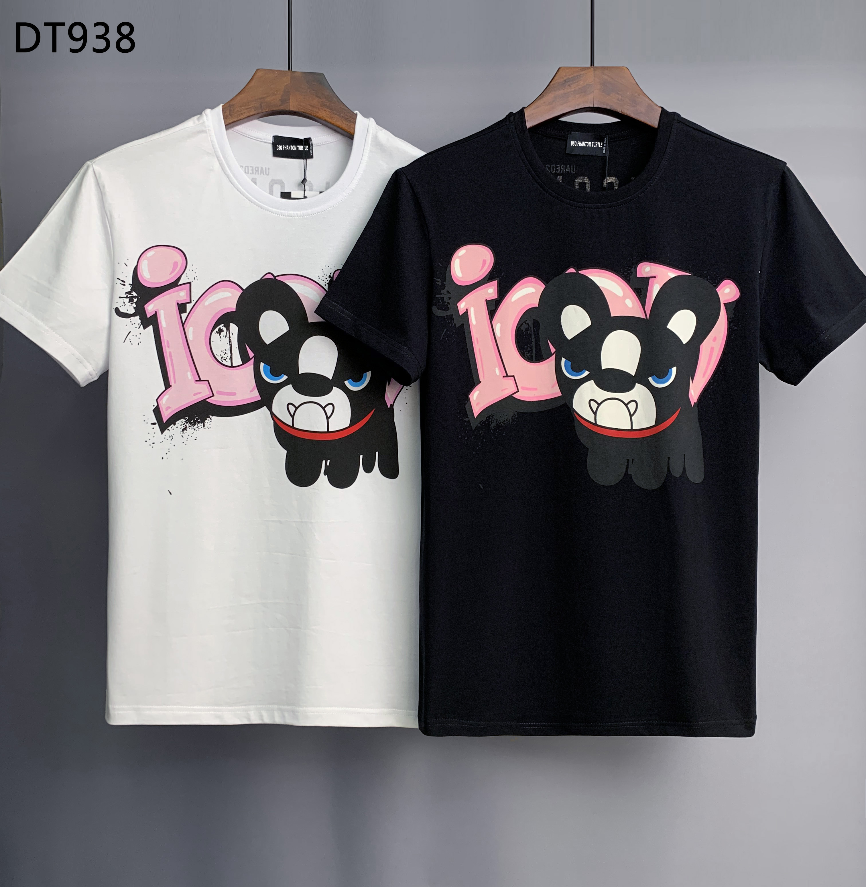DSQ PHANTOM TURTLE Men's T-Shirts Mens Designer T Shirts Black White Back Cool T-shirt Men Summer Italian Fashion Casual Street T-shirt Tops Pl