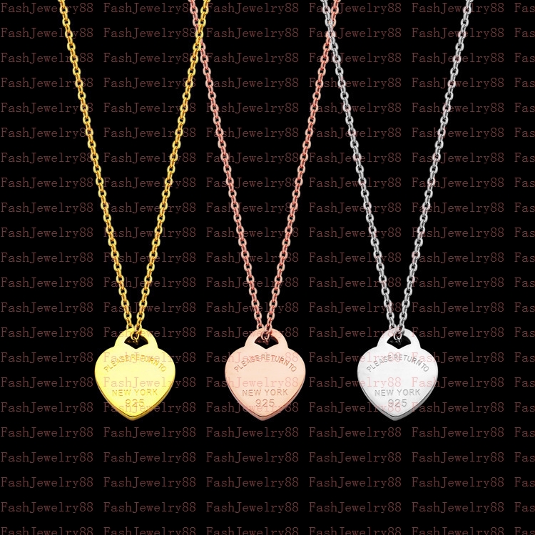 

Designer hollow letter tag peach heart double layer necklace Women's stainless steel blue pink green pendant luxury jewelry Christmas gift wholesale with box