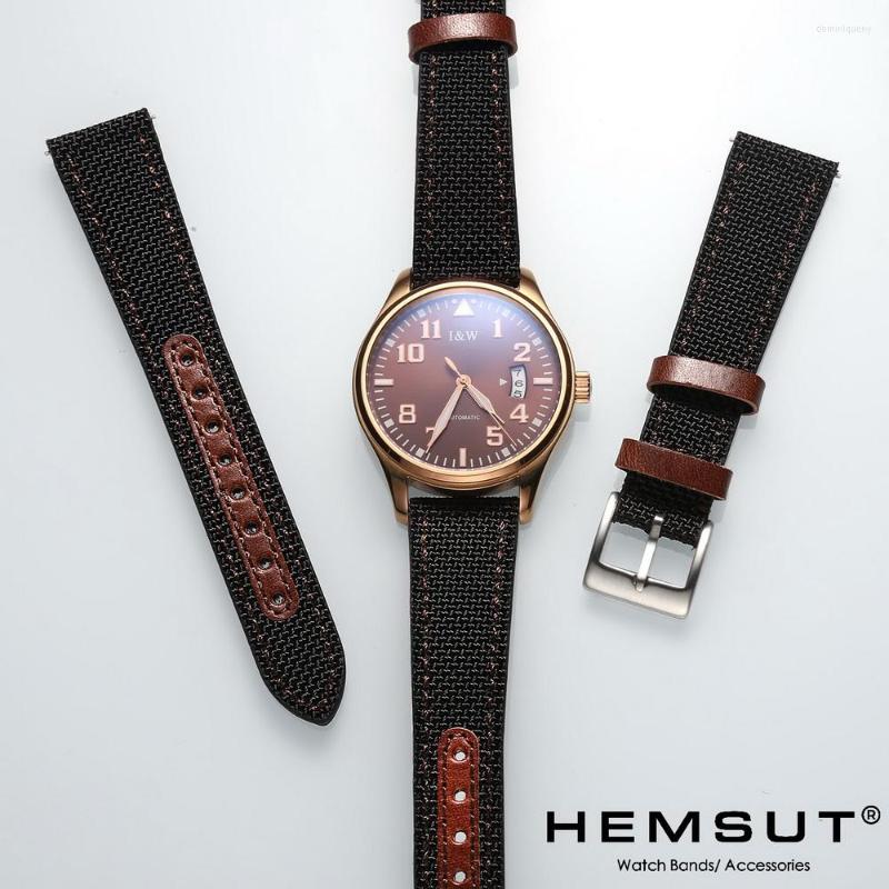 

Watch Bands HEMSUT Ballistic Nylon Band Quick Release Sport Movement Military Strap For Man Women Replacement 20mm18mm22mm