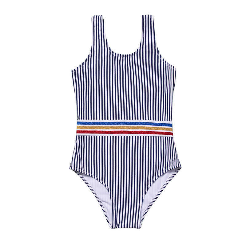 

One-Pieces Striped Patchwork Kid Girl Swimsuit 2022 Summer Girls Monokini Children One Piece Swimwear Swimsuits Baby Kids Bathing Suit 023 L230315, Xa010-1
