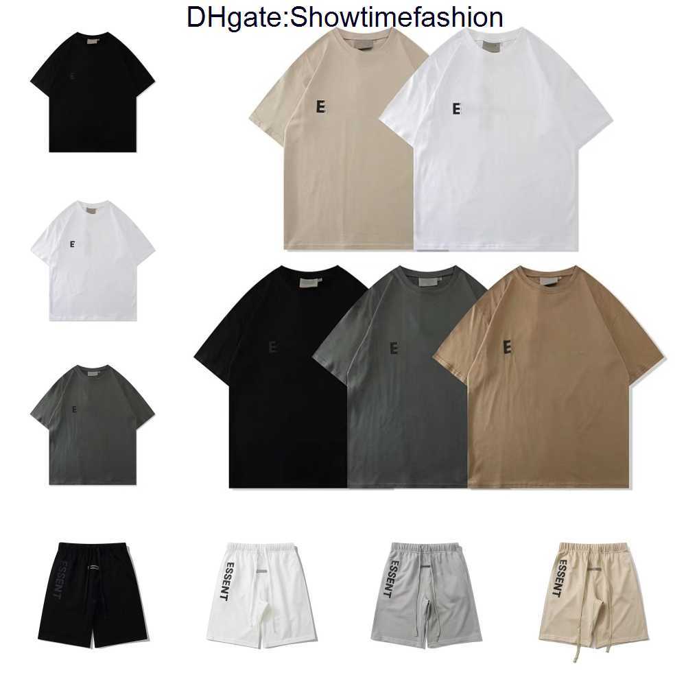 

Ess Designer Mens T-Shirts Chest Letter Laminated Print Tide Short Sleeve High Street Loose Oversize Casual T-shirt 100% Pure Cotton Tops EP4M