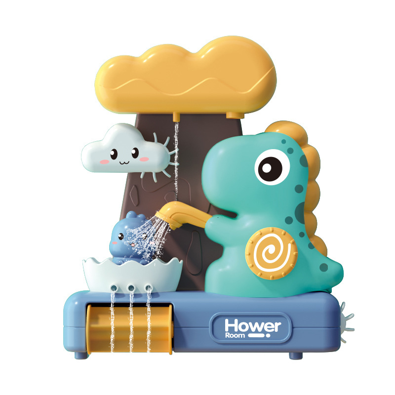 

Bath Toys Cute Dinosaur Baby Water Toys Sprinkler Waterwheel Water Spray Toy Bathroom Bathing Bathtub Shower Game Toy for Kids Bath Toys 230316