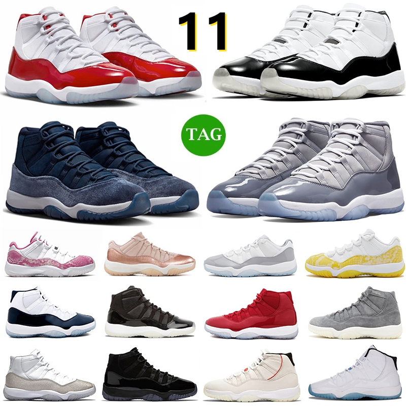 

Jumpman 11 retro Mens Basketball Shoes 11s Cherry Midnight Navy Cool Grey Gamma Blue DMP UNC Bred Concord High Cap and Gown Varsity Red Women Trainer Sports Sneakers, Color#38
