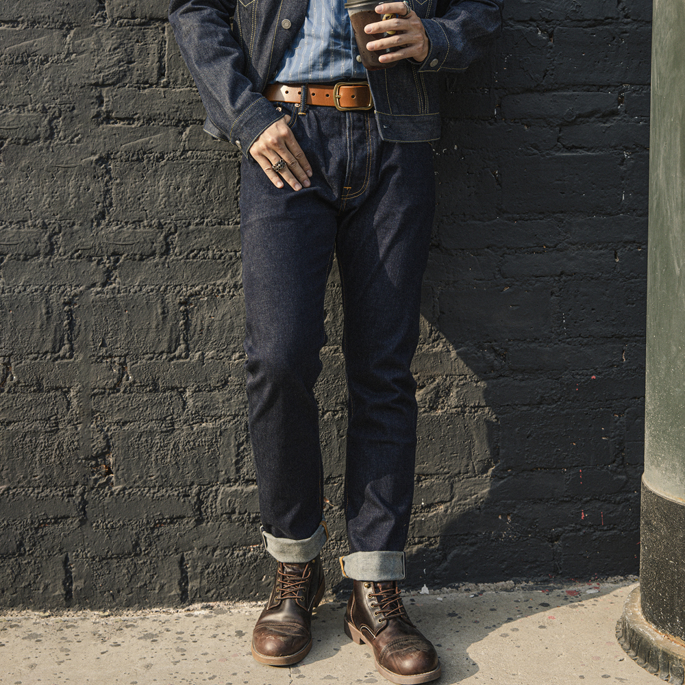 

Men's Jeans Red Tornado GT Style 12oz Selvedge Denim Jeans For Men Slim Fit Dark Blue Oash 230316