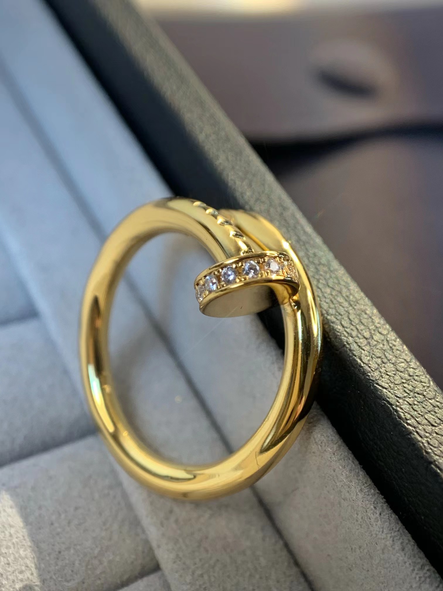 

18K Gold rings for woman delicate Rose gold luxury ring women's niche fashion ins trend simple sliver rings K 02
