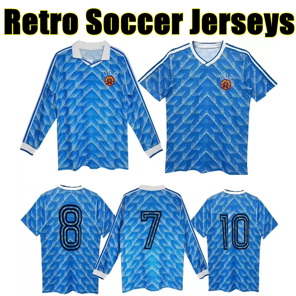 

Top 1988 DDR Oberliga Retro soccer jerseys 88 EAST gerMan Stubner Kirsten football shirt classic Sammer Andreas Thom Thomas Doll maillot de foot vintage uniform, Adult 1