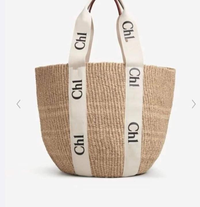 

big bag designer fashion mifuko woody l size raffia tote bag men and women handbag woven leather bucket bags with letters summer, Grey