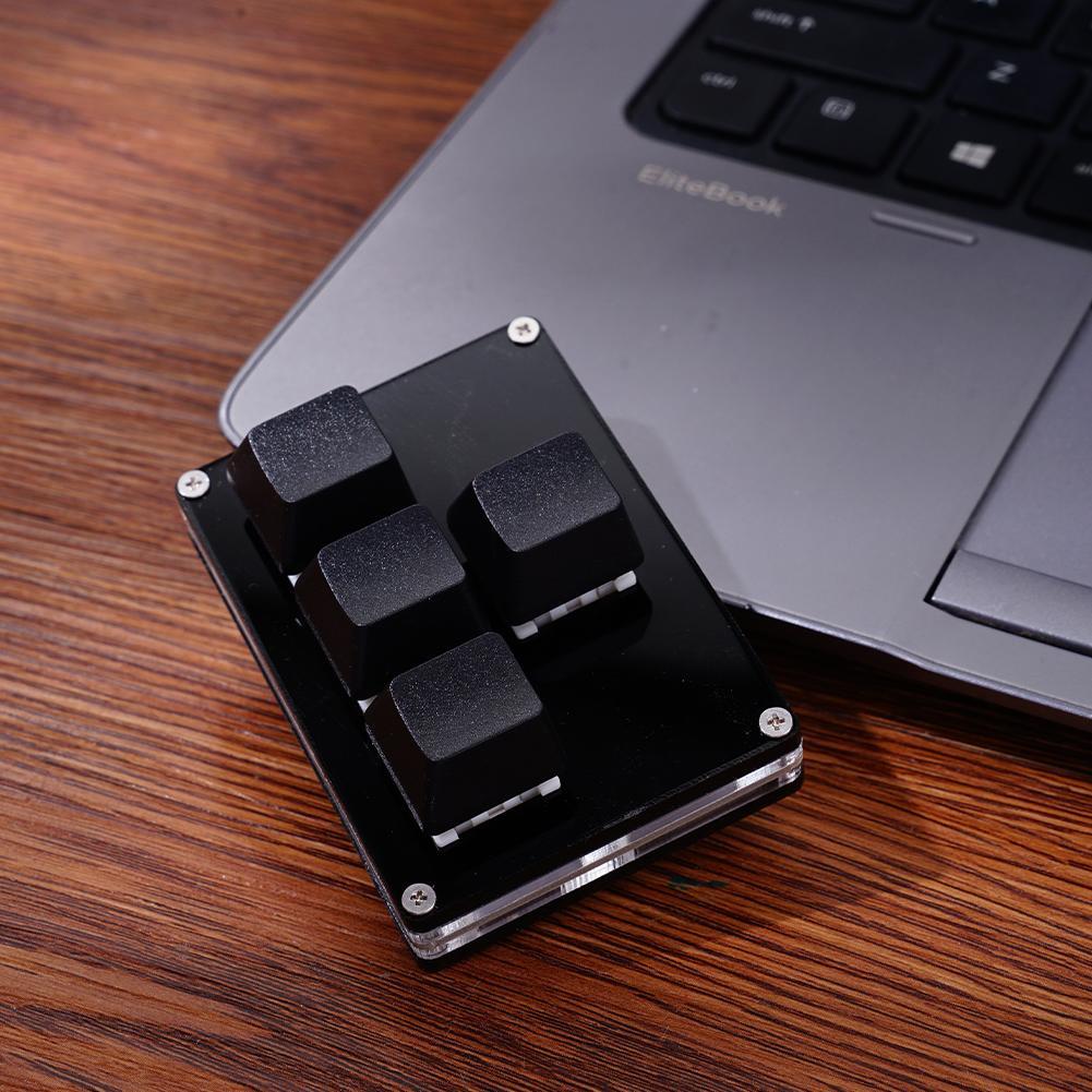 Black 4-key Mini Keyboard Up/Down/Left/Right WASD Axis Mechanical Gaming Keypad Customizable Shortcut Key Game keyboard shortcut-image-850488673