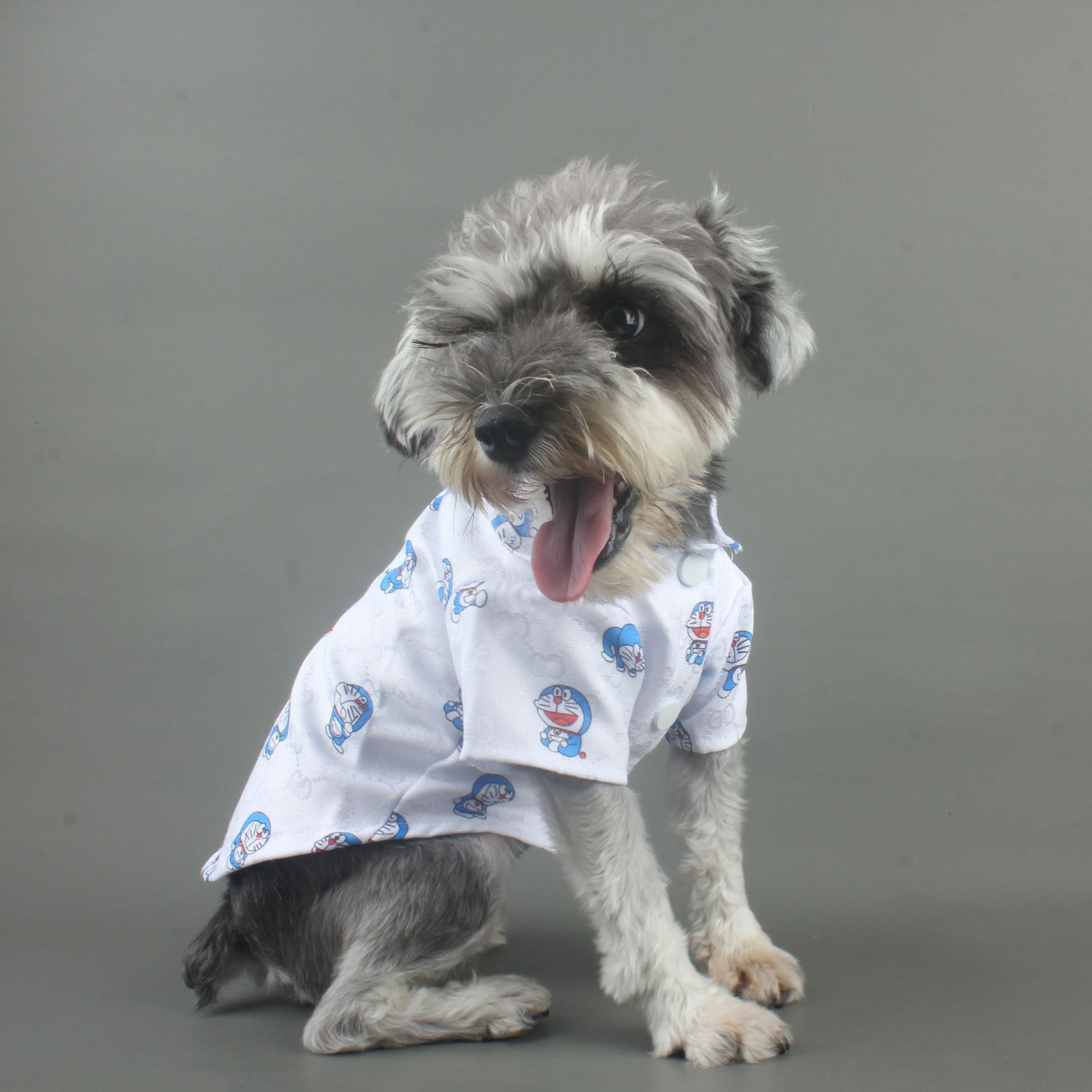 

Dog Apparel Dog Supplies Pet Clothes Jingle Doraemon Summer Thin Shirt Coat Jarre Aero Bull Teddy Schnauzer Bichon Fashion Casual, Brown