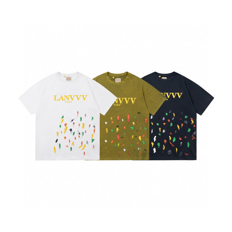 

Men's Plus Tees & Polos Round neck embroidered and printed polar style summer wear with street pure cotton 21ed