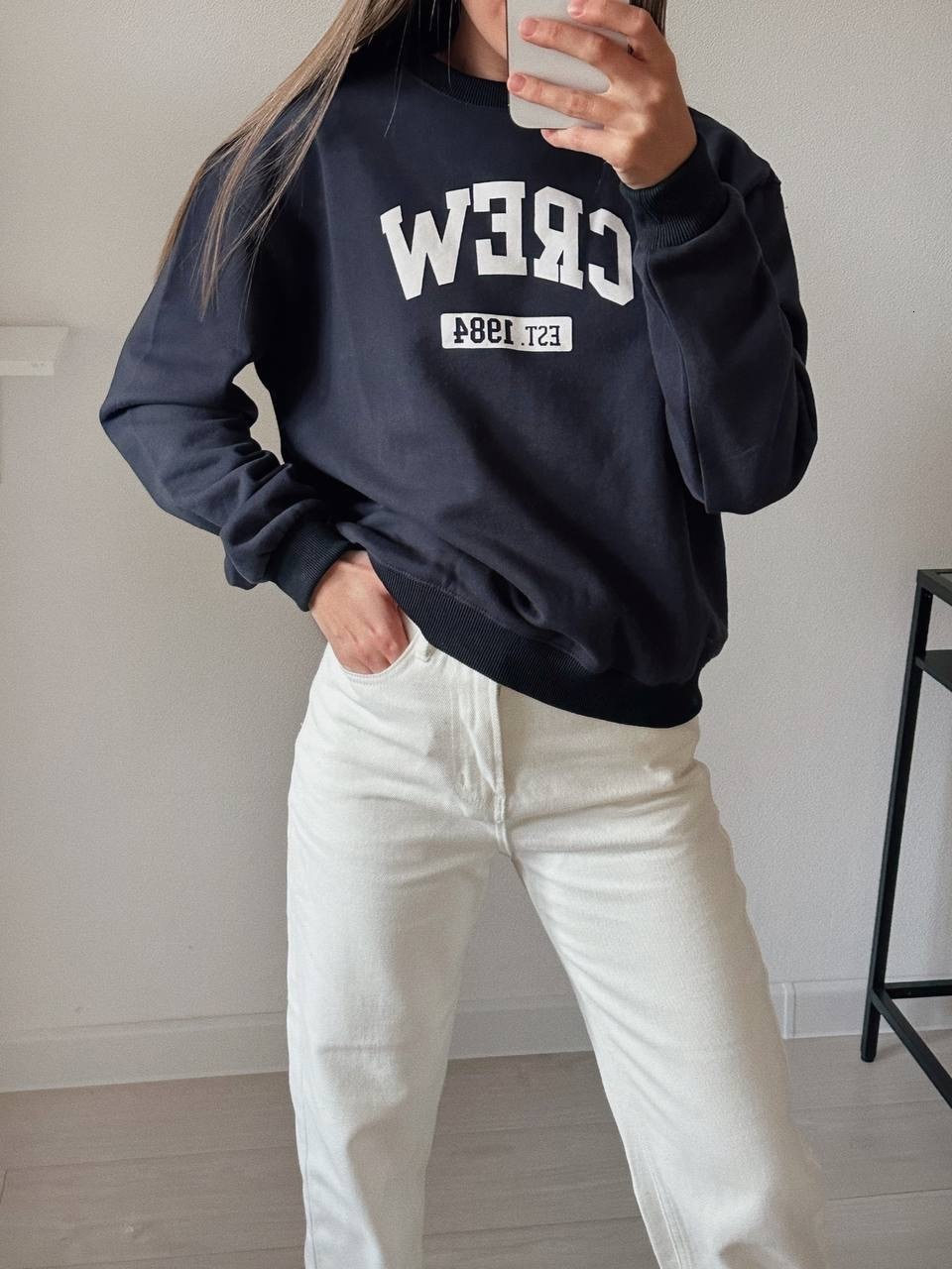 

Women's Hoodies Sweatshirts Gray sweater women's early spring loose round neck capless lazy wind student pullover casual top 230316, Light grey