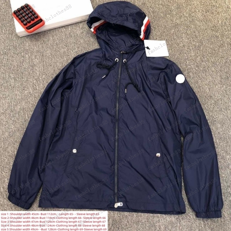 

Franch luxury brand windbreaker mens hooded jacket Lightweight sun protection clothing spring summer jackets Sleeve arm NFC Designers Men S Clothings PLEI
