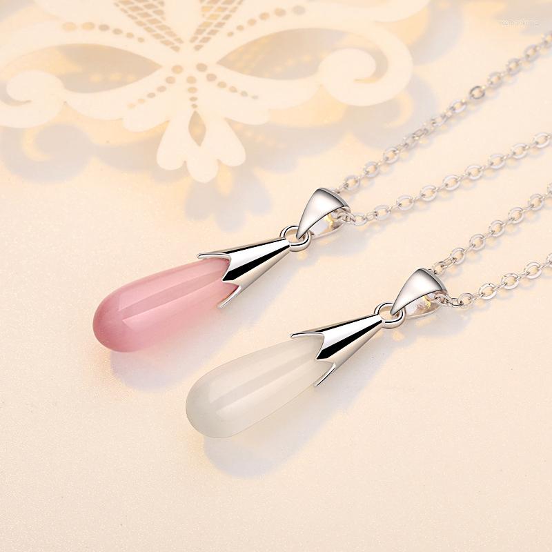 

Pendant Necklaces Fashion Water Drop Necklace Charming Women's Natural Stone Jewelry Elegant Lady Wedding