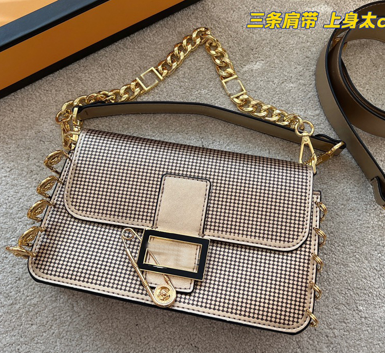 

Luxury Designer bag Shoulder Handbags F Quality High Fashion women wallets Clutch totes CrossBody cowhide joint name baguette Square bags Ladies purse 10A handbag, With logo