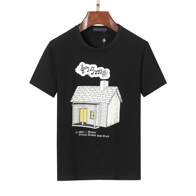 

23ss Designer polo shirt man woman luxury brand Tees t shirt summer round neck short sleeves outdoor fashion leisure pure cotton letters print 240g lover clothes lg3, Black