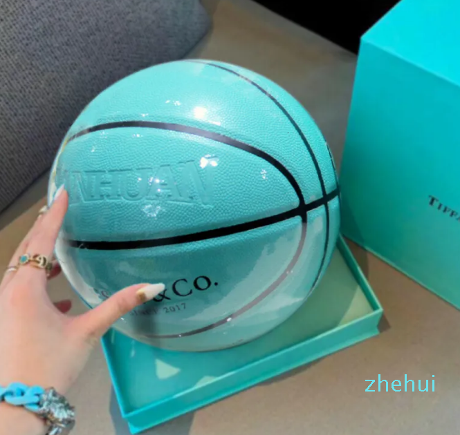 

Balls Basketball Tiffany Blue No 7 Adult Personality Wearresisting Cool Nonslip Soft Leather Teenagers Outdoor Gift 230303