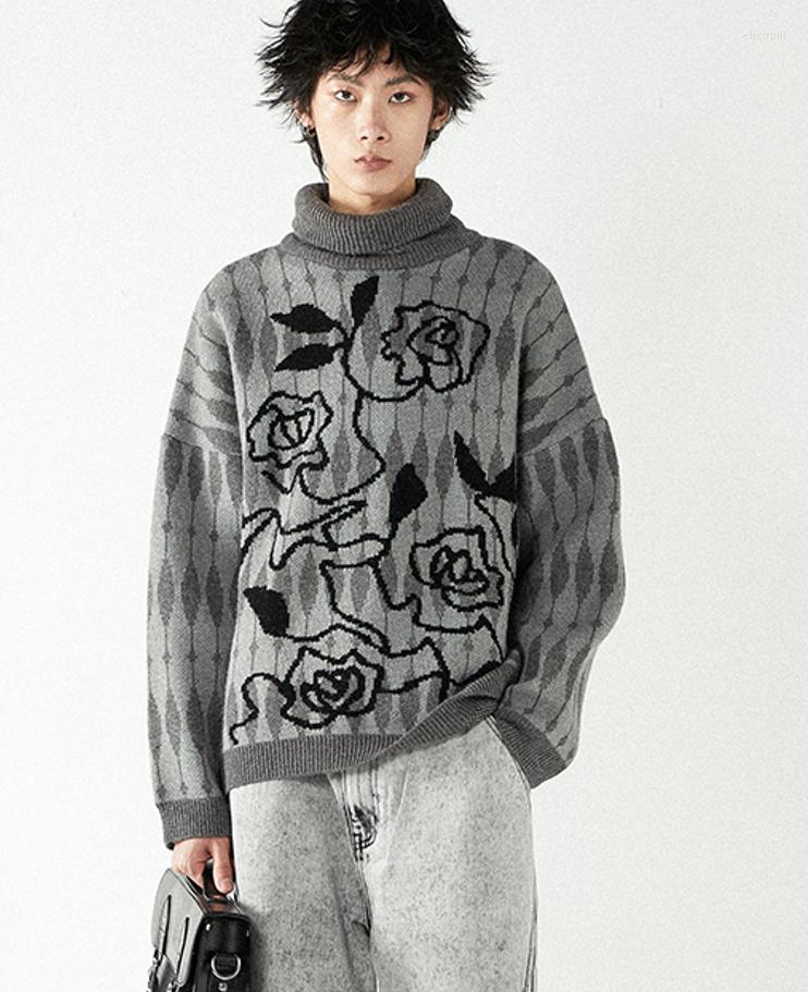 

Men's Sweaters Df0574 Fashion Men's 2023 Runway Luxury European Design Party Style Clothing, Gray