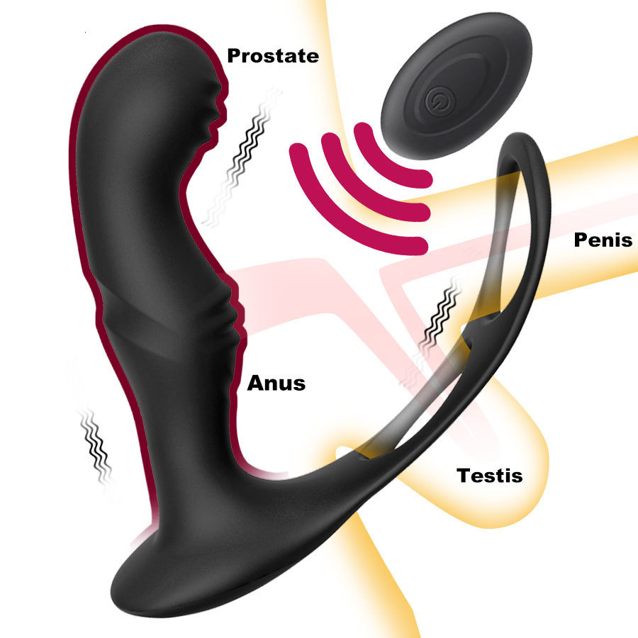 

Anal Toys Male Prostate Massage Remote Anal Vibrator 10 Speeds Delay Ejaculation Cock Ring Testis Stimulate Anus Plug Butt Adult Sex Toys 230314