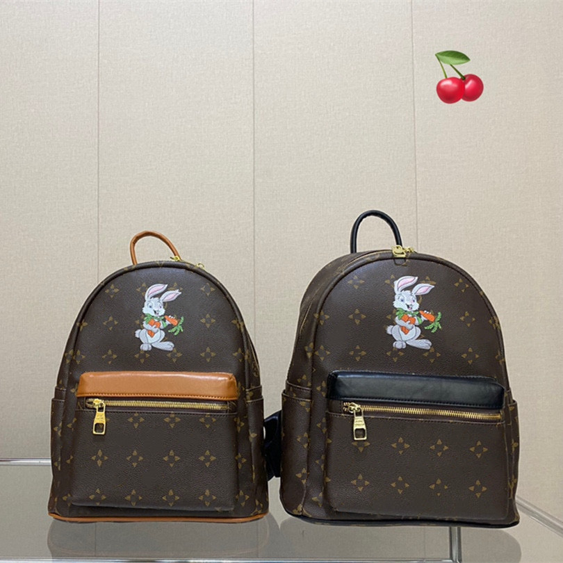 

CC Limited Edition Unisex Backpack Van Gogh Rabbit pattern Couples Totes Lager Capacity Outer Shoulder Bags Luxury Brand Women Men Backpack With Rabbit