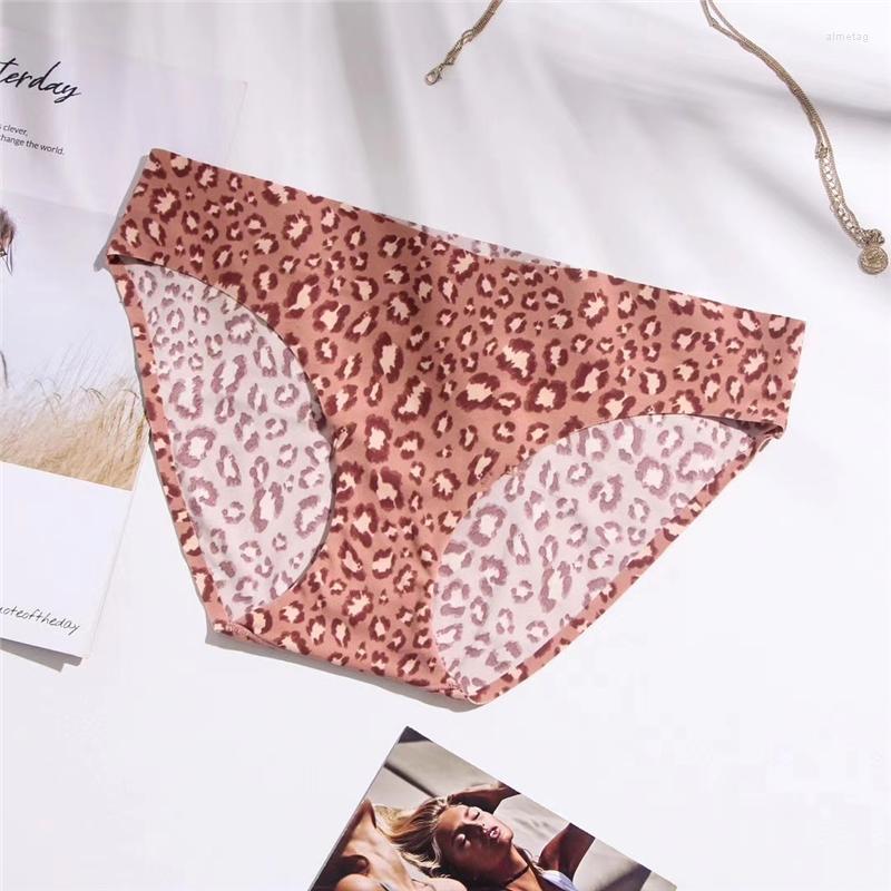 

Women's Panties Woman Briefs Supple Seamless Fashion Leopard Low Waist Soft Will Not Be Deformed Underwear 809, Rose red