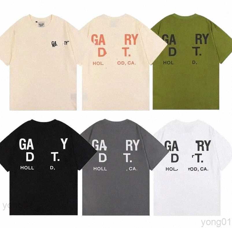 

Men' T-shirts Designer Galleryes Depts Shirt Alphabet Print Trendy Trend Basic Fashion Loose Short T-shirt Half Sleeve Tees Y34m#, 08
