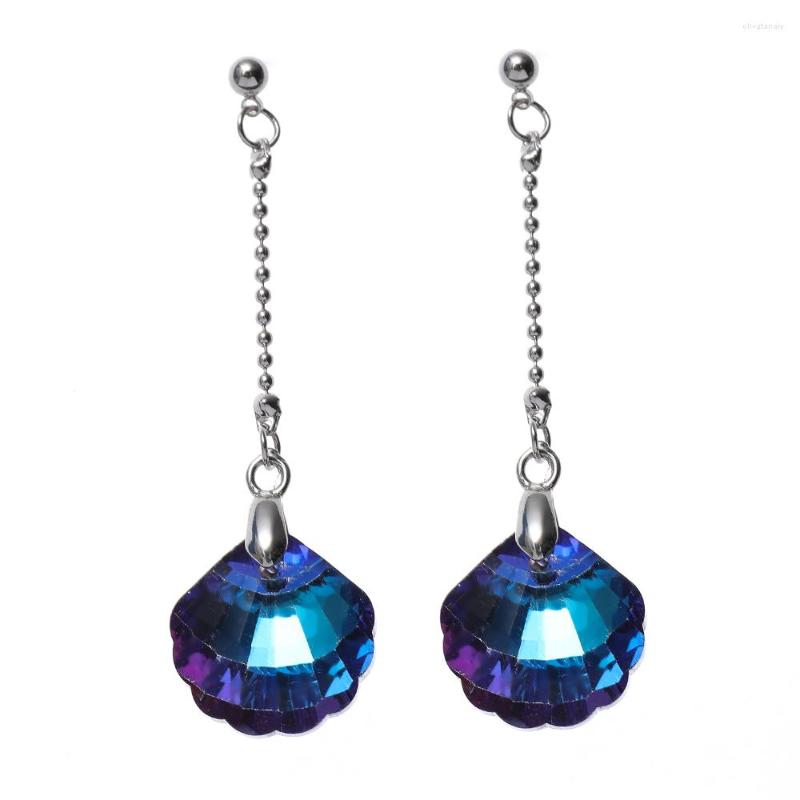 

Stud Earrings ER-01054 Genuine Austrian Crystal Jewlery Silver Plated Luxury Y2k Drop For Women 2023 Trending Valentine's Day Gifts