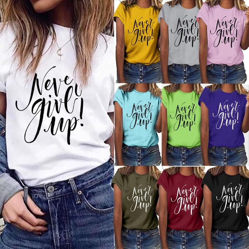 

Women's T Shirts Women Shirt Summer Girls Print Short Sleeve Blouse Tops Brand Tees For, Yellow