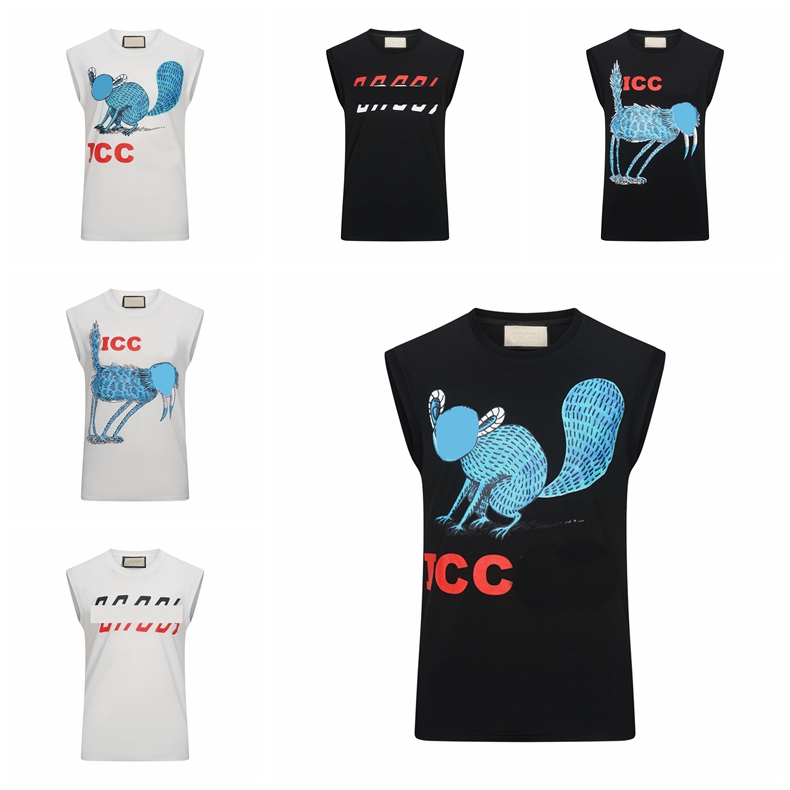 

Man Outdoors Tees Designer Summer Fitness Sport T Shirt Loose Breathable Vest Hip Hop Street Sleeveless Tops, White 1