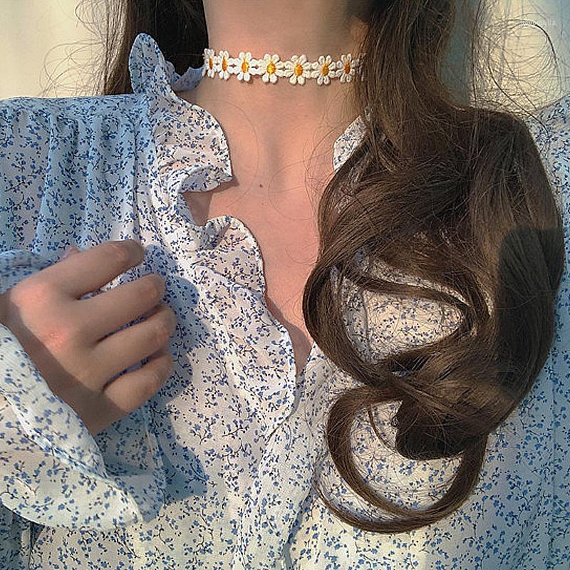 

Choker Little Daisy Korean Fashion For Women Bohemian Colorful Beads Flower Clavicle Chain Necklace Jewelry