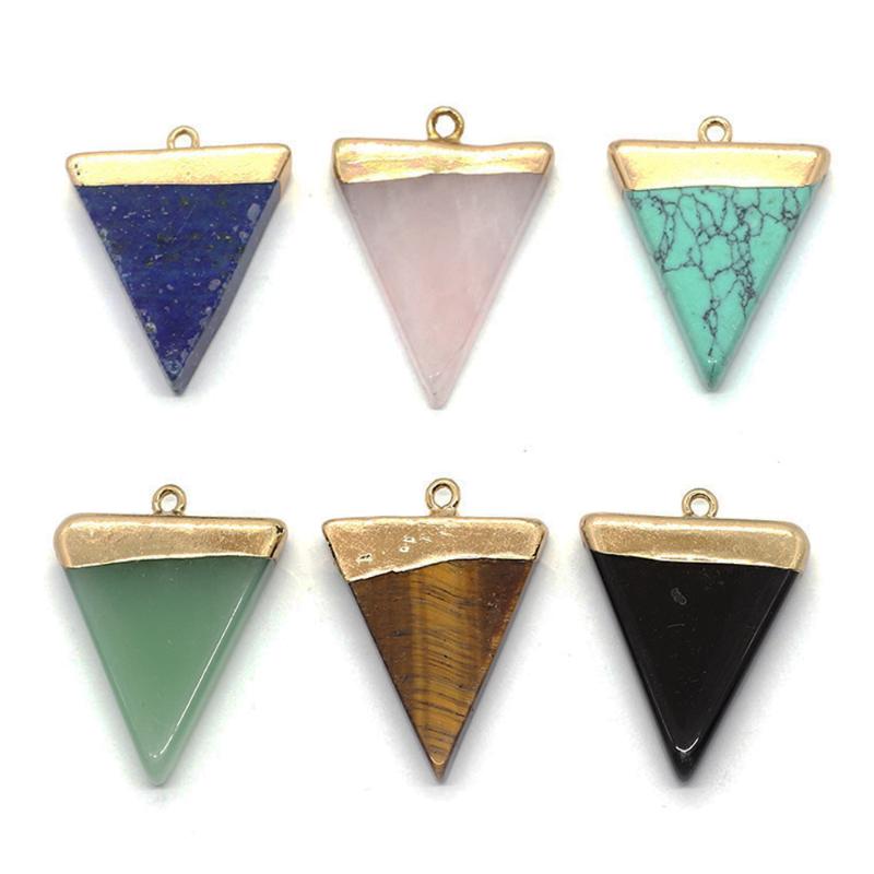 

Charms Natural Stone Amethyst Agate Pendants Jewelry Making DIY Necklace Bracelet Earrings Opal Lapis Lazuli Accessories