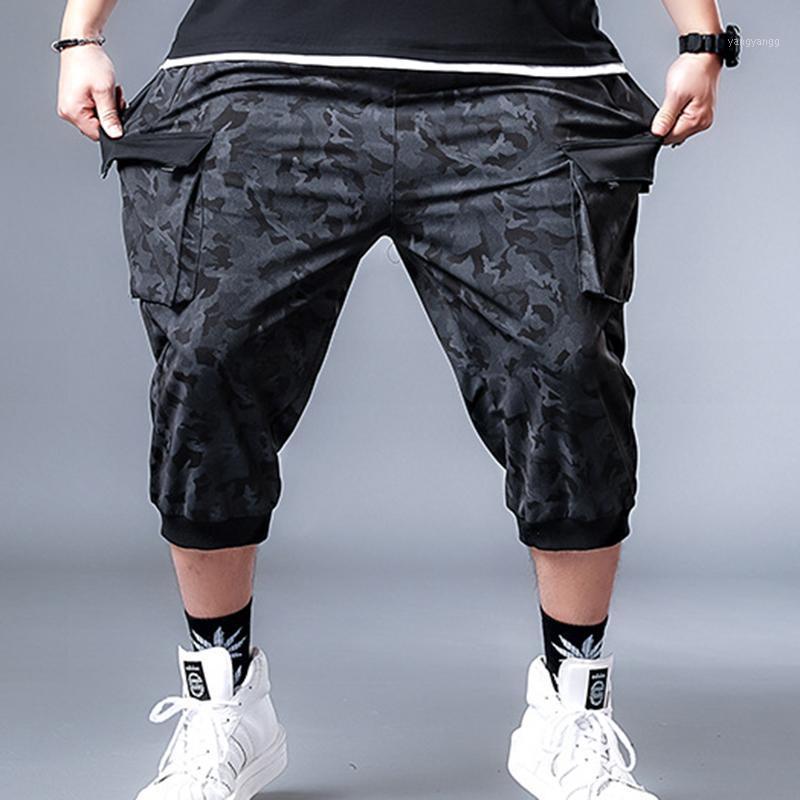 

Men's Pants Men Cropped Trousers Plus Size -7XL Loose Fatty Brother Summer Camouflage Fashion Casual Sport Cotton