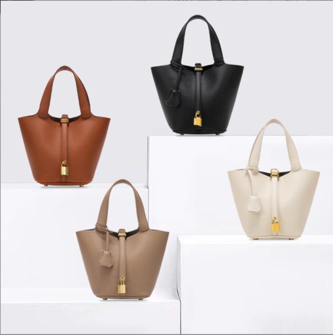 

handbags Child and Mother Vegetables Basket Women's Bag Lychee Pattern Versatile Handbag Commuting Simple Bucket Bag Women, Beige