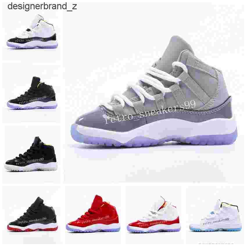

infant toddler designer Kids Shoes TD Cool Grey 11 XI Sneaker Concord Space Jam Metallic Silver Jumpman Snakeskin Bred Legend Blue Children 8RHY