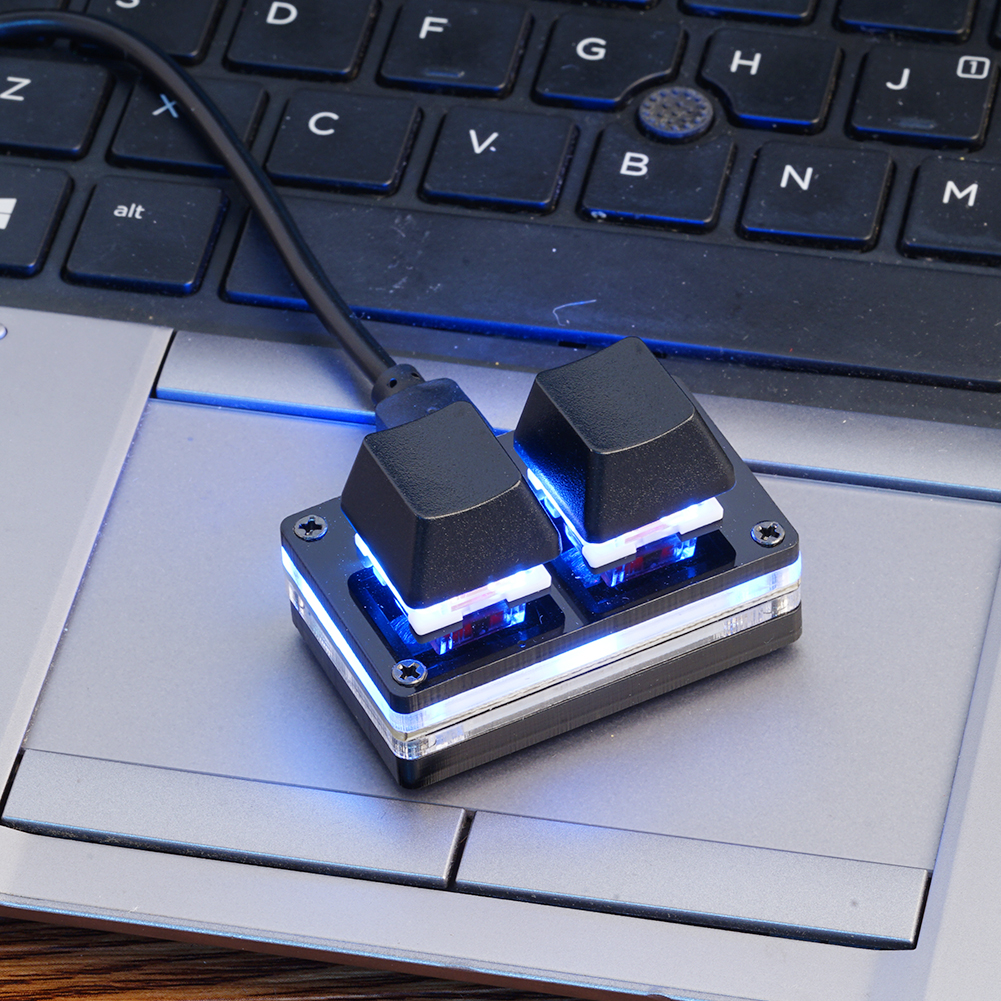 Black RGB USB Keypad 2-key Copy And Paste One-key Password Multiple Key Combinations Custom Shortcut Keys OSU Gaming Keyboard-image-850487565