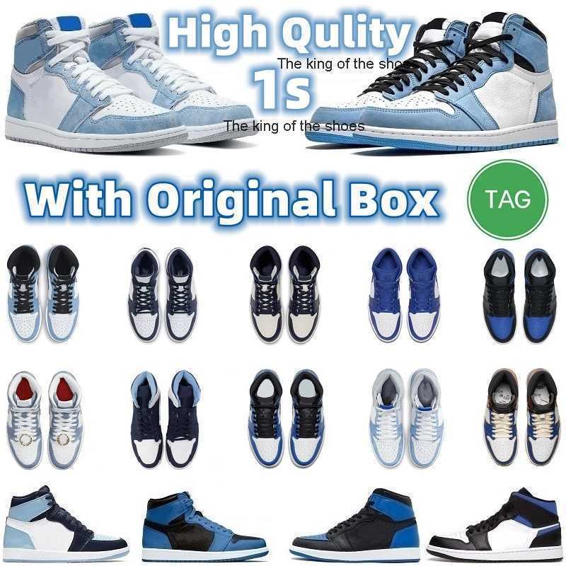 

2023 OG2023 OG Basketball University Blue Jumpman 1 Shoes 1s With Box Sports Shoes Genuine Leather OG High UNC Patent Hyper Royal Mocha Homage Designer, Basketball shoes 29