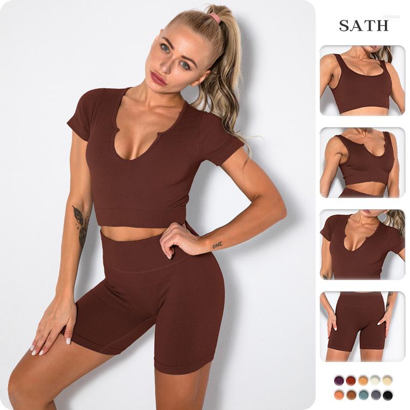 

Active Sets Seamless Yoga Womens 2 Piece Sports Bra Fitness Shorts Workout Set Crop Top Leggings Wear Tracksuit Gym Suit Clothes, Bra short set-coffee