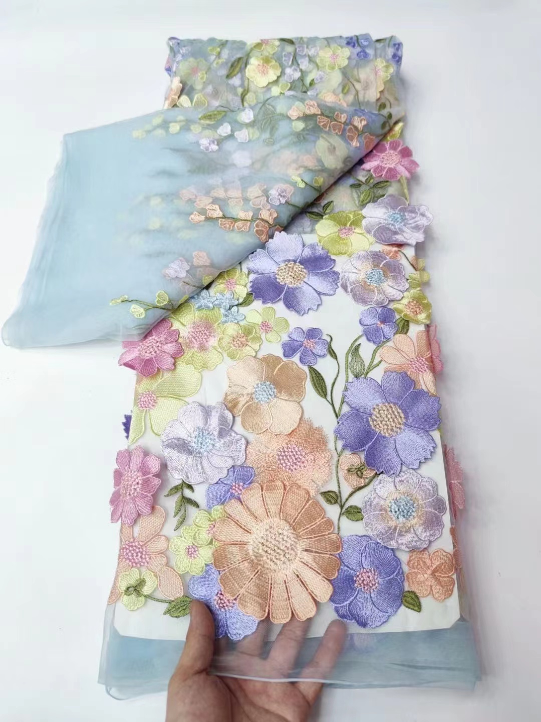 

African 3D Flower Lace Fabric 2023 High Quality Guipure Cord Lace Material Nigerian Lace Fabrics For Party Dress