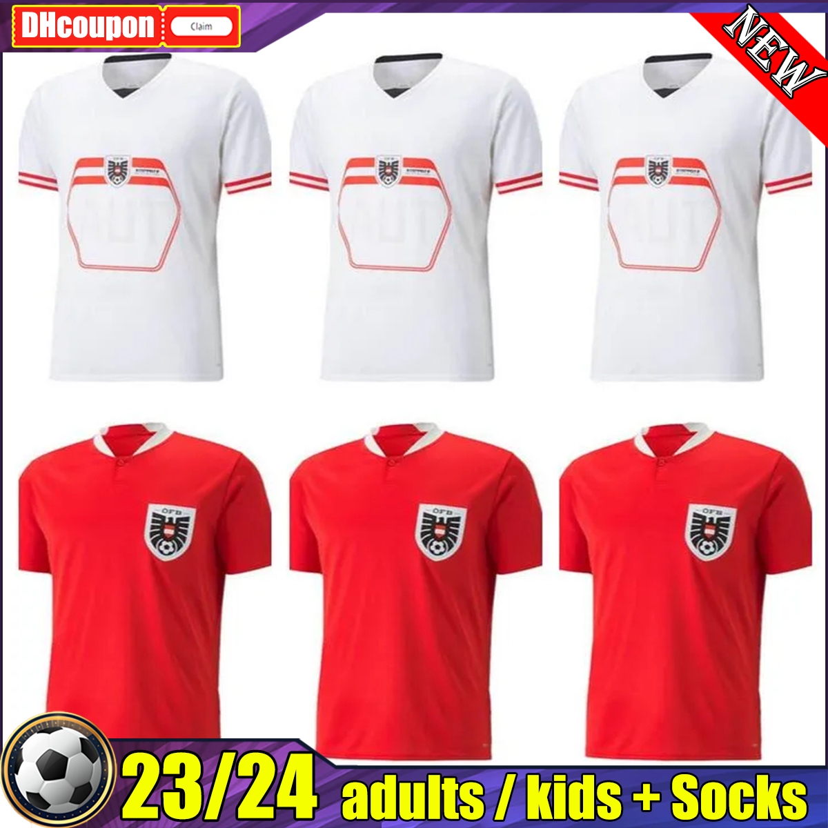 

2022 2023 Austria Away Home soccer jerseys youth child 22 23 GRBIC ALABA SABITZER GRILLITSCH KALAJDZIC BAUMGARTHER SCHLAGER Football Shirt, 01