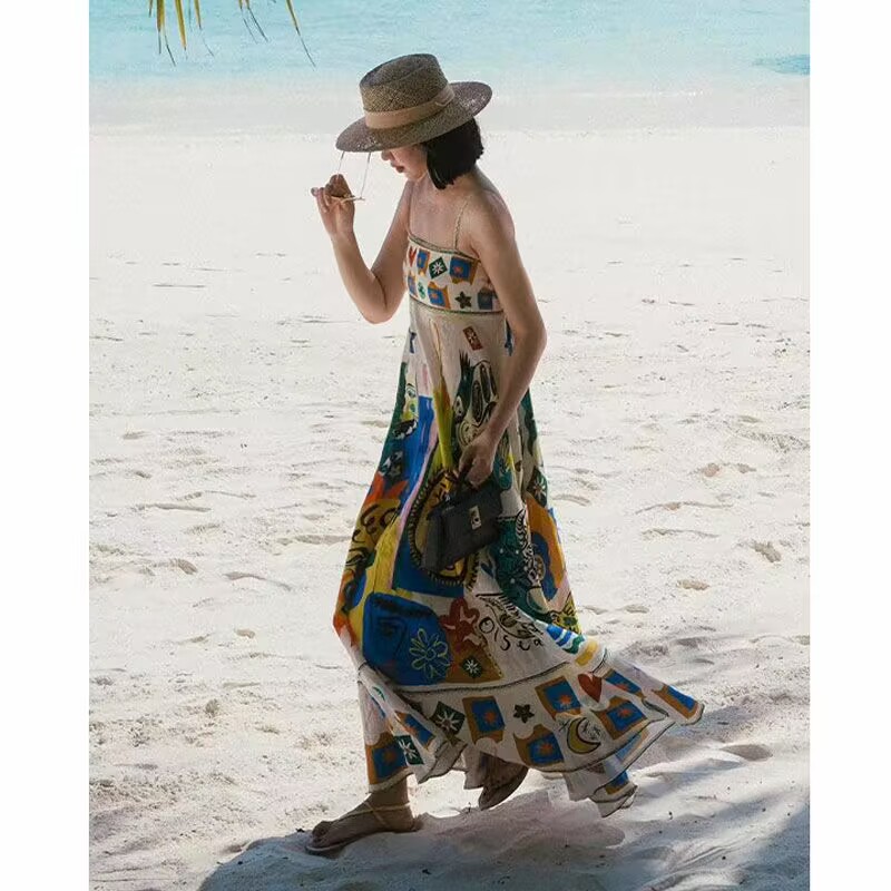 Robe de plage sans manches de couleur thaïlandaise