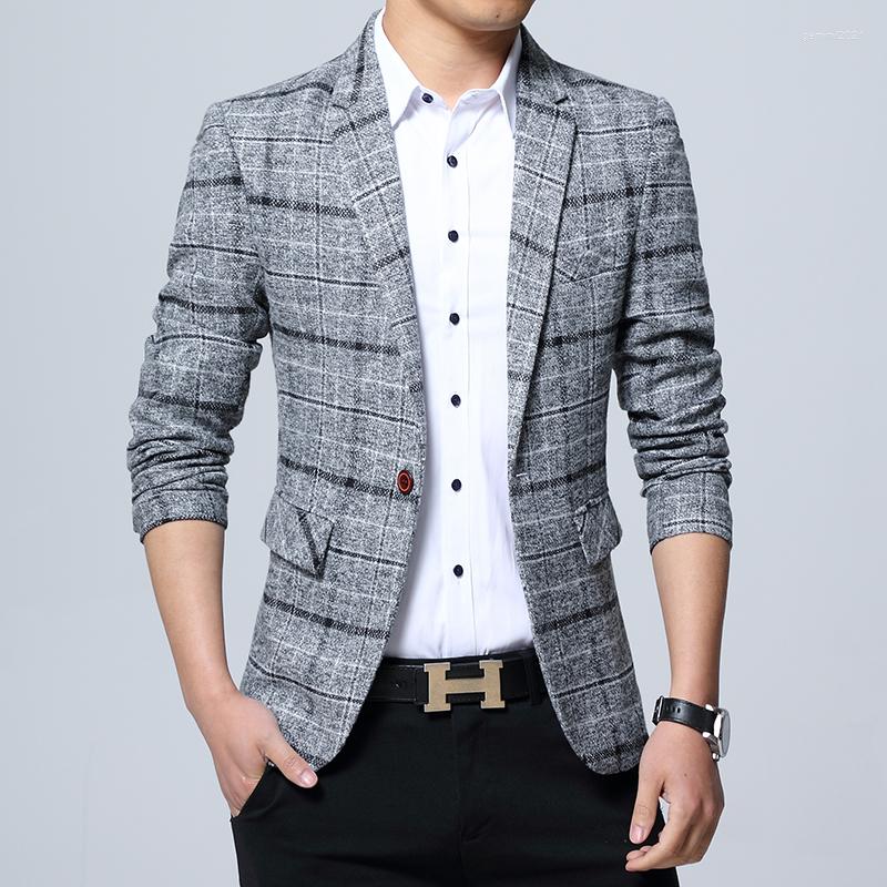 

Men's Suits 2023 Arrival Brand Clothing Jacket Spring Suit Men Blazer Fashion Slim Male Casual Blazers Size -5XL, Blue