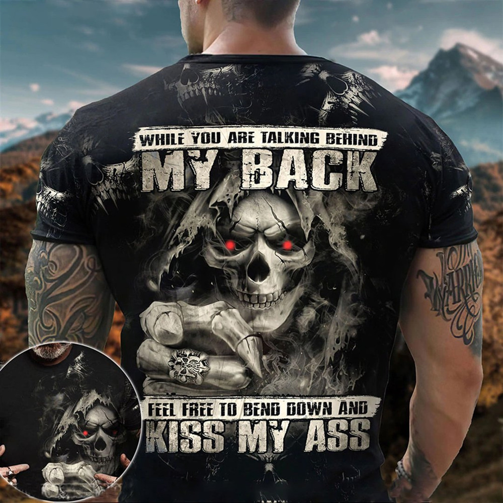 

Mens TShirts 3d Vintage Men Clothing Retro Mens Tshirt Hip Hop Casual Street Oversized T Shirt For Men Back Skull Cool Print Tshirts 230316, Ofsh-02987