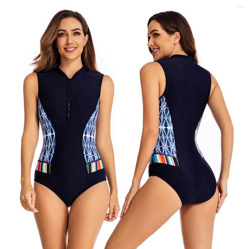 

Women' Swimwear Womens One Piece Rash Guards Padded Sleeveless Sun Protection Dive Skin Swimming Surfing Suits, A1