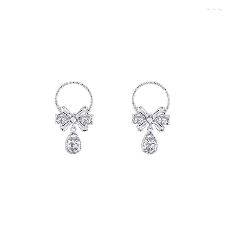 

Dangle Earrings Zircon Jewelry Bows Women's Pendants Parties Birthday Gifts Charm Butterfly
