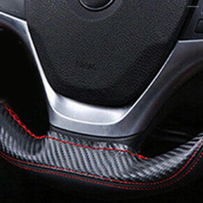 

Steering Wheel Covers Black Cover Car Dia 38cm Leather W/ Needle 1 Set Auto
