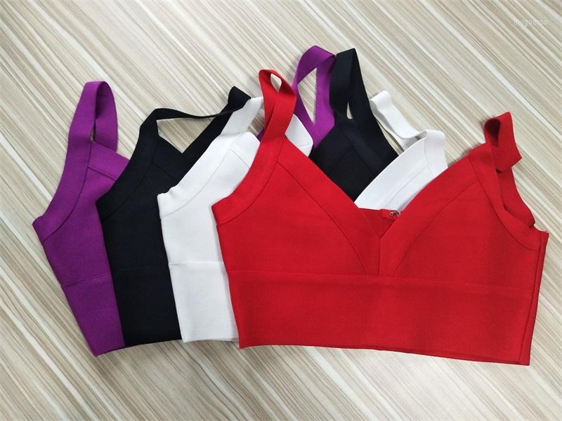 

Women' Tanks 2023 Arrival Deep V Neck Spaghetti Strap Vest Sexy Lady Party Bodycon Bandage Mini Tops Elastic Short Wholesale, Black
