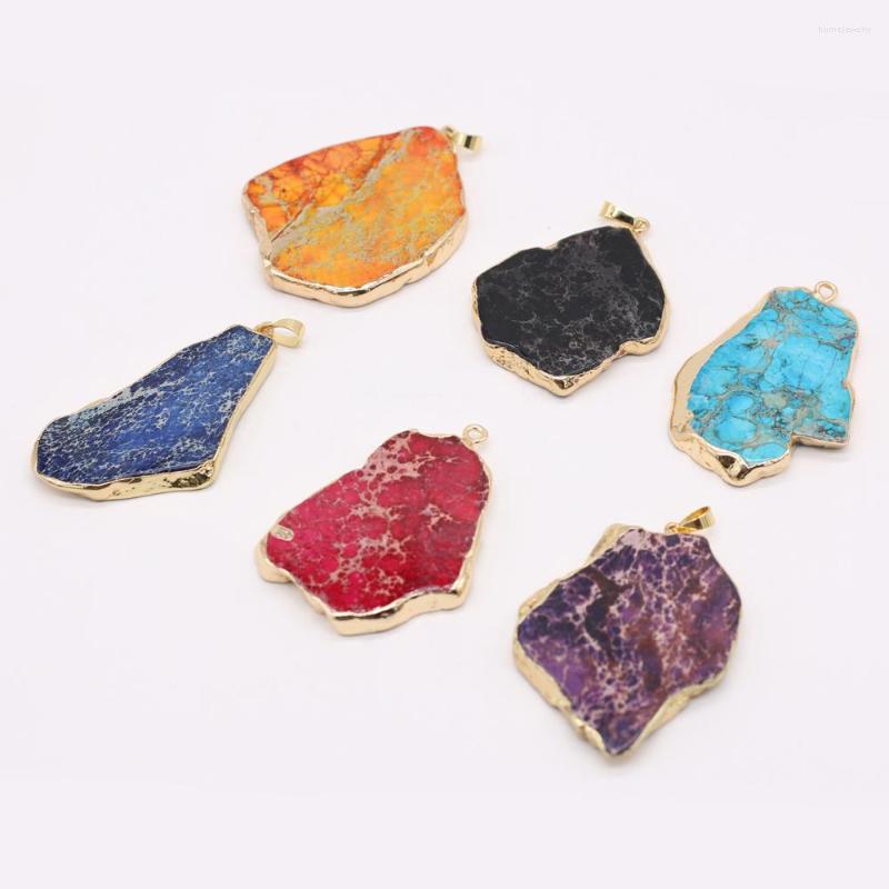 

Pendant Necklaces Natural Stone Irregular Emperor For Jewelry MakingDIY Necklace Earring Accessories Charms Gift 30-50mm