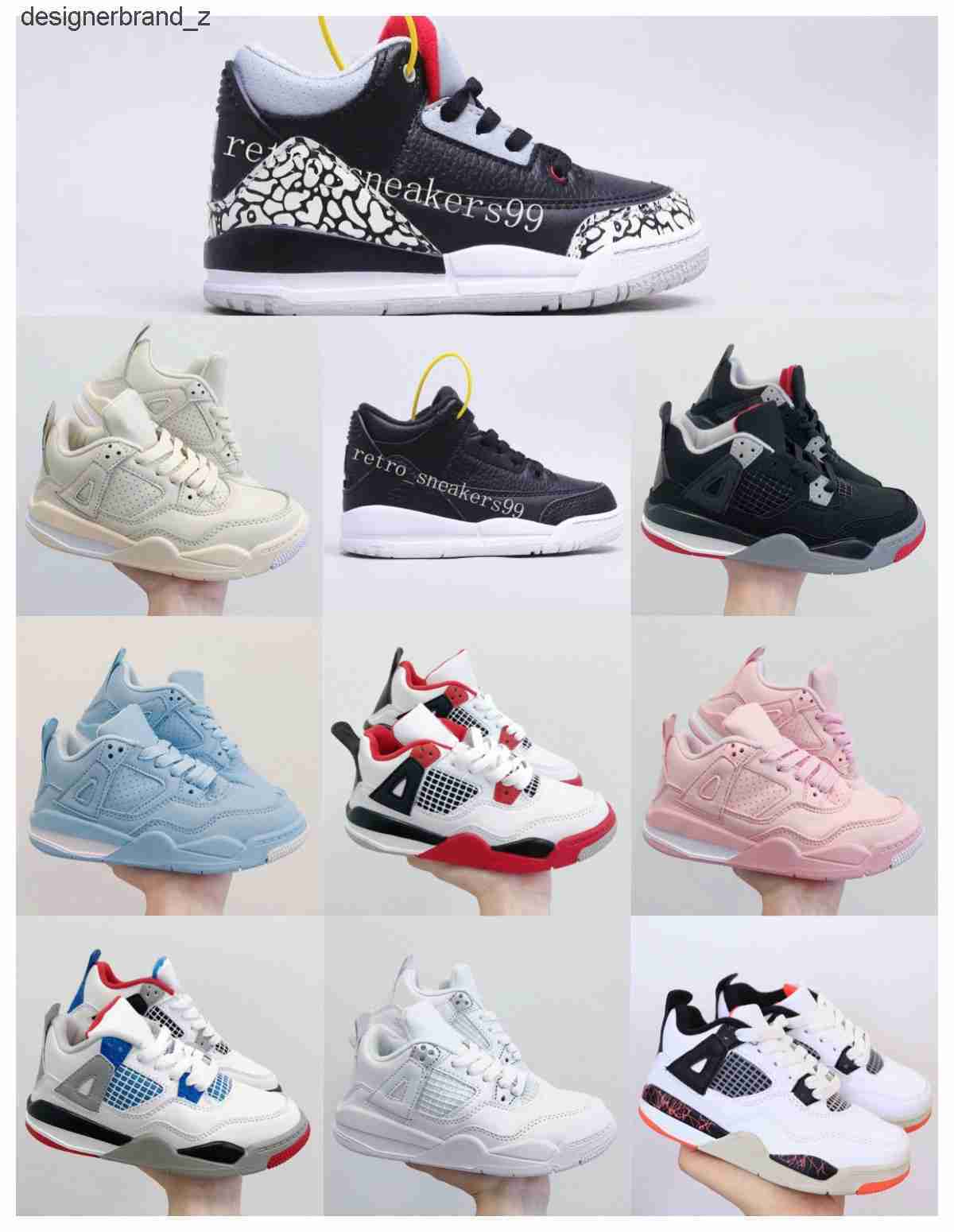 

2022 kids shoes toddler designer Jumpman 3 Running basketball shoe J3 childrens shoes sneaker girls boys White Black sports all match H971