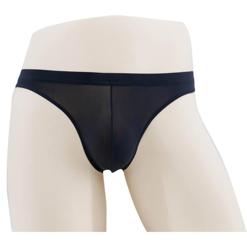 

Underpants Mens Sexy Pouch Briefs Sheer Low-Rise Lingerie See Through Ultra-thin Underwear Breathable Soft Panties Women Style Underpant A5U, Black