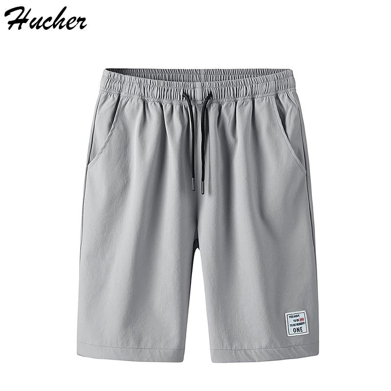 

Men's Shorts Huncher Casual 2023 Summer Solid Plus Size Breathable Board Elastic Waist Gym Sweat Joggers Short Pants, Dark grey shorts